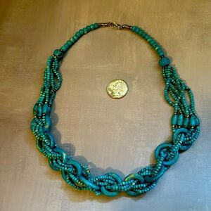 Turquoise Camel Bone Handmade Necklace from India